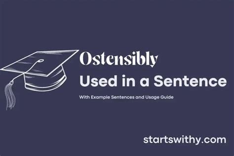 ostensibly synonym|ostensibly in a sentence.
